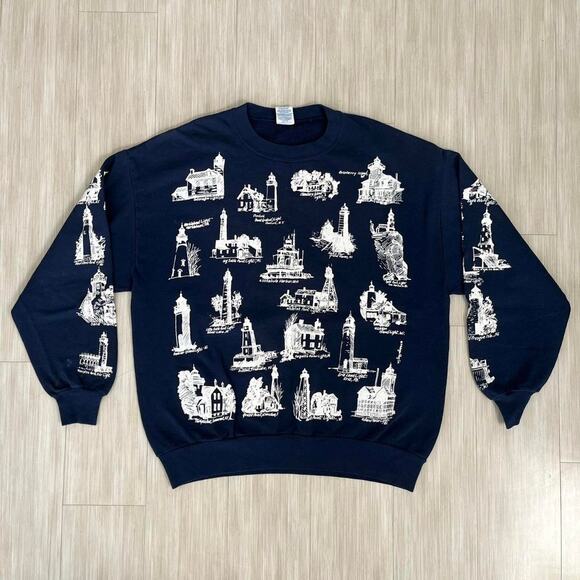 VTG 90S LIGHTHOUSE SWEATSHIRT - Picture 5 of 8